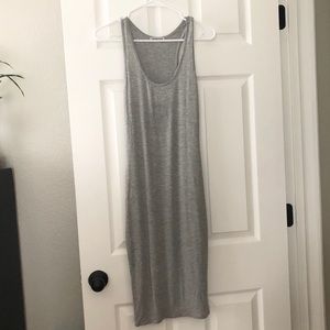 Gray Bodycon Midi Dress